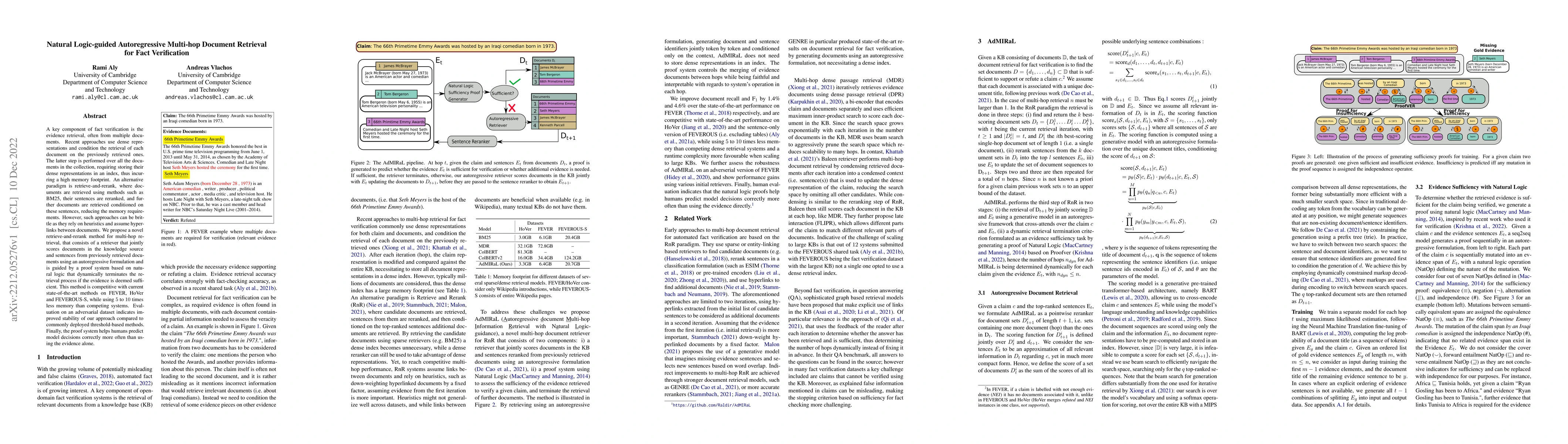 Thumbnail for Natural Logic-guided Autoregressive Multi-hop Document Retrieval for
  Fact Verification