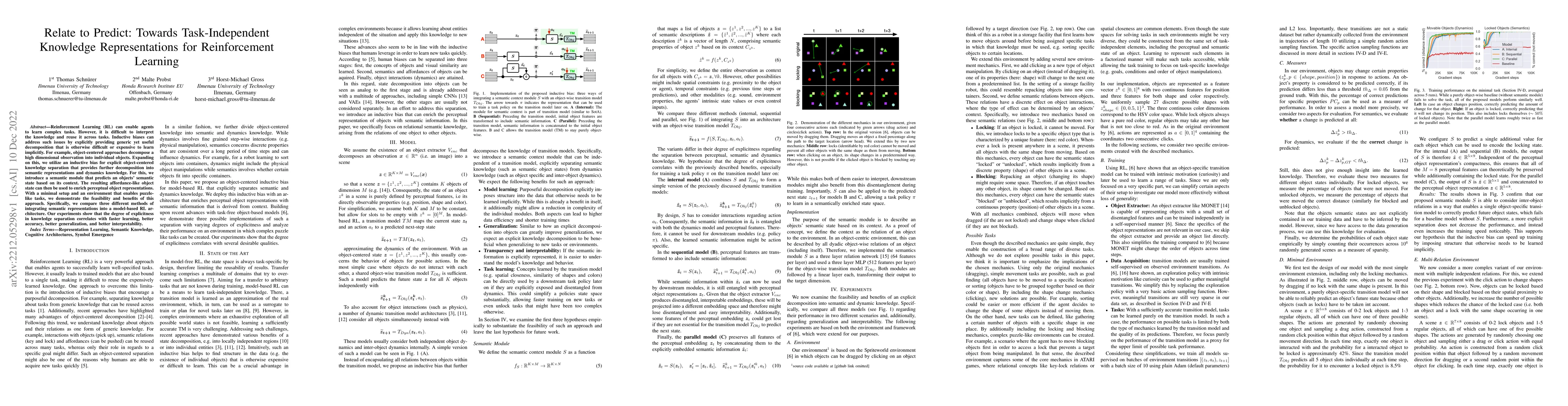 Thumbnail for Relate to Predict: Towards Task-Independent Knowledge Representations
  for Reinforcement Learning
