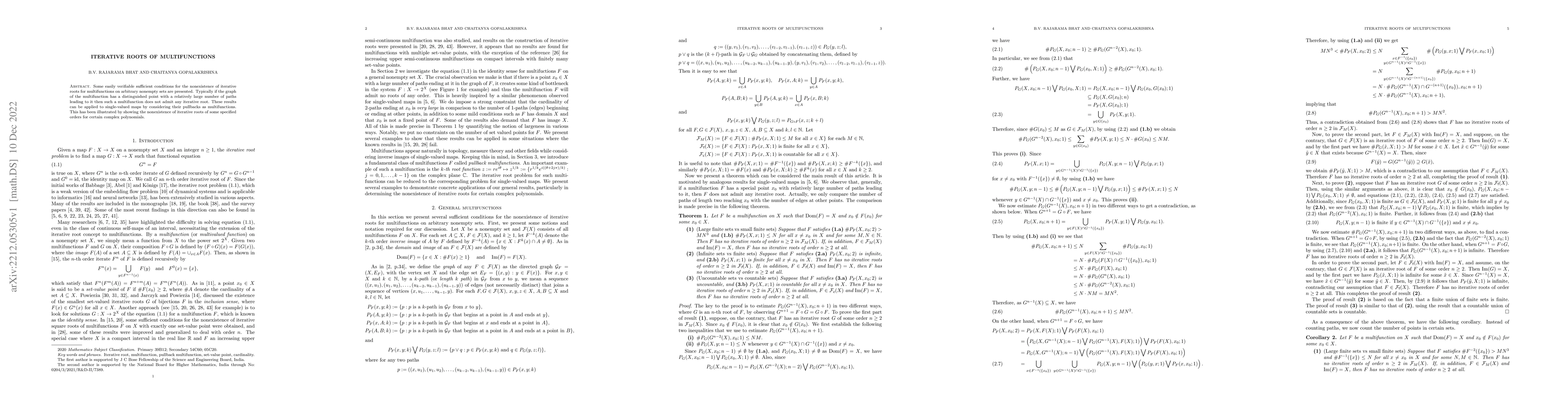 Thumbnail for Iterative Roots of Multifunctions