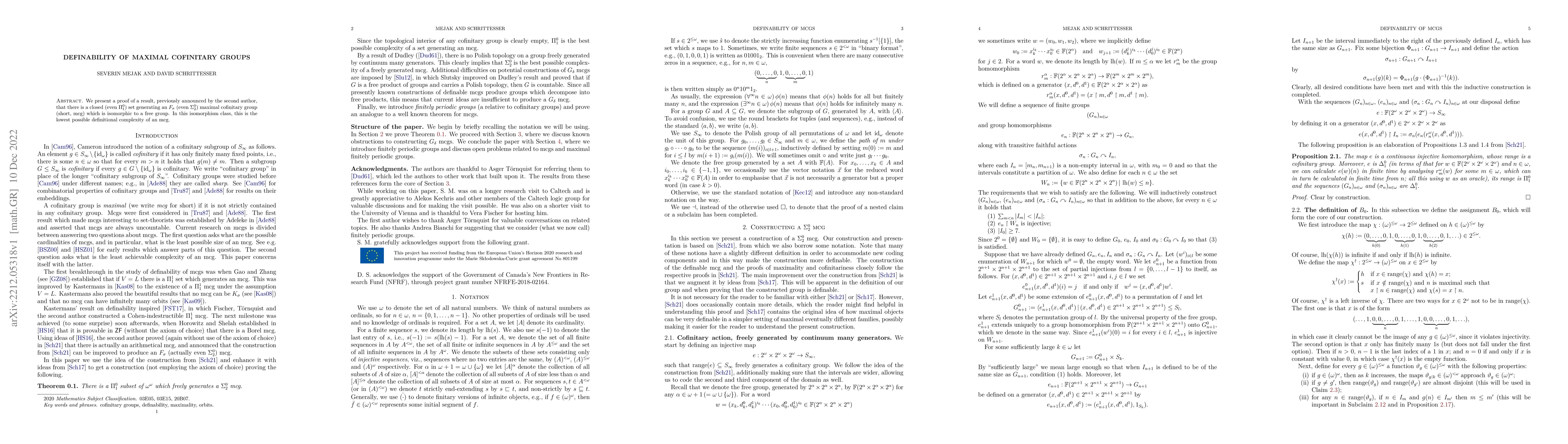 Thumbnail for Definability of maximal cofinitary groups