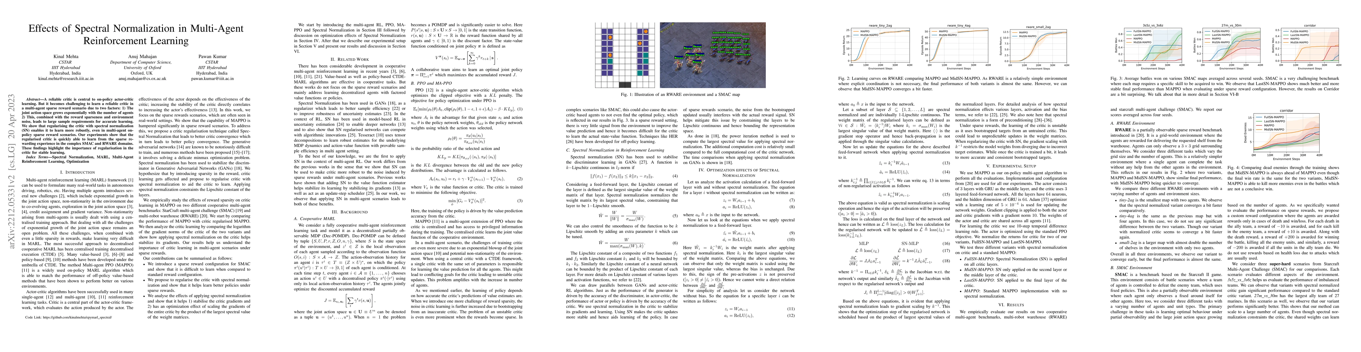 Thumbnail for Effects of Spectral Normalization in Multi-agent Reinforcement Learning