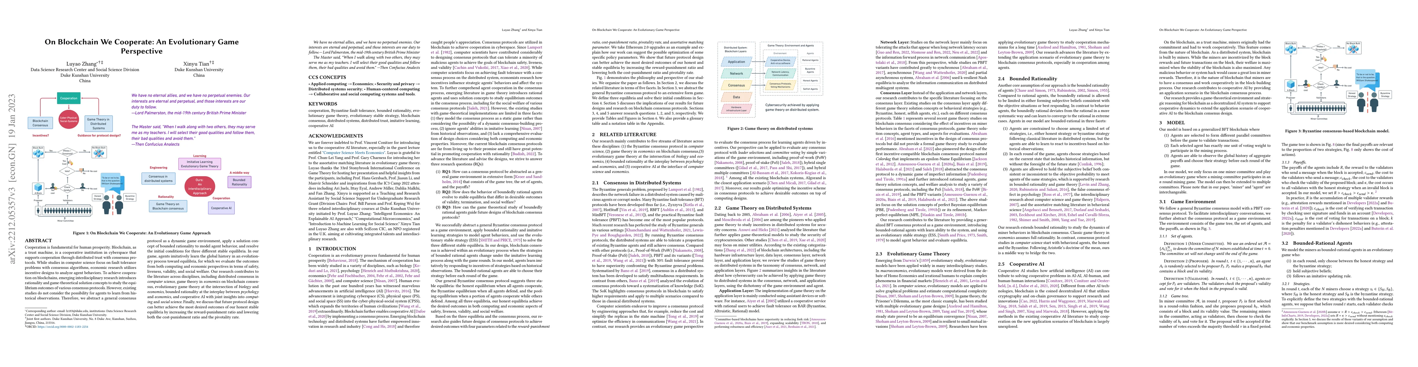 Thumbnail for On Blockchain We Cooperate: An Evolutionary Game Perspective