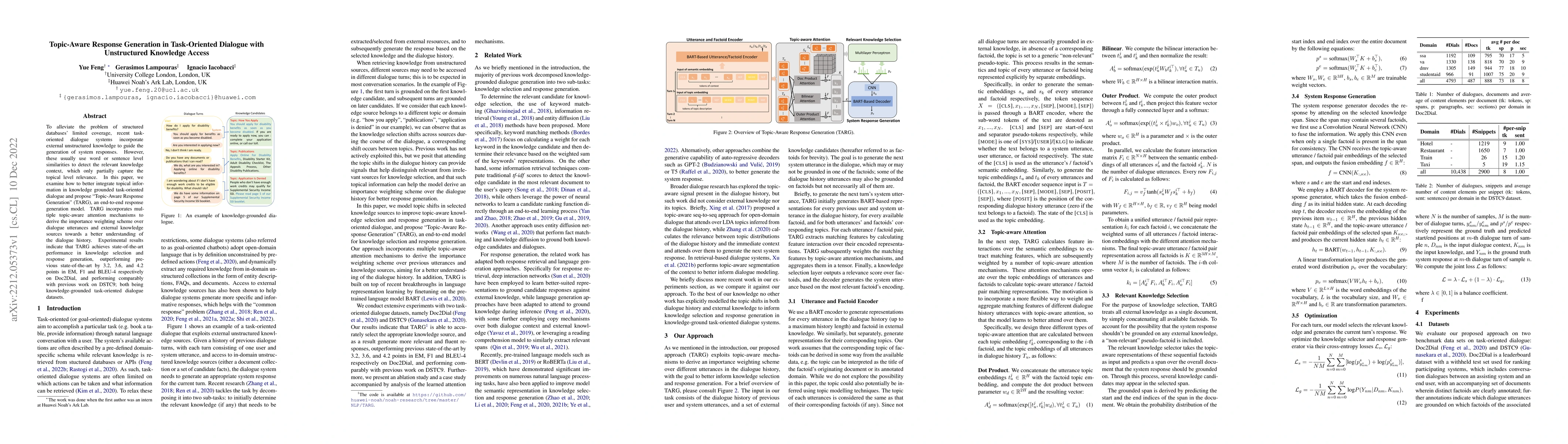 Thumbnail for Topic-Aware Response Generation in Task-Oriented Dialogue with
  Unstructured Knowledge Access
