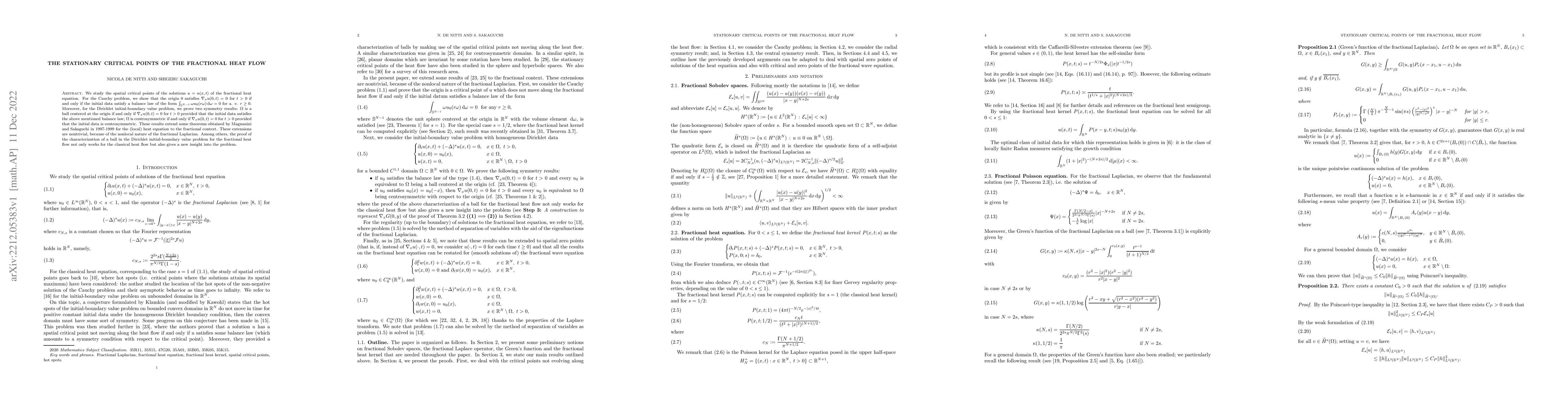 Thumbnail for The stationary critical points of the fractional heat flow