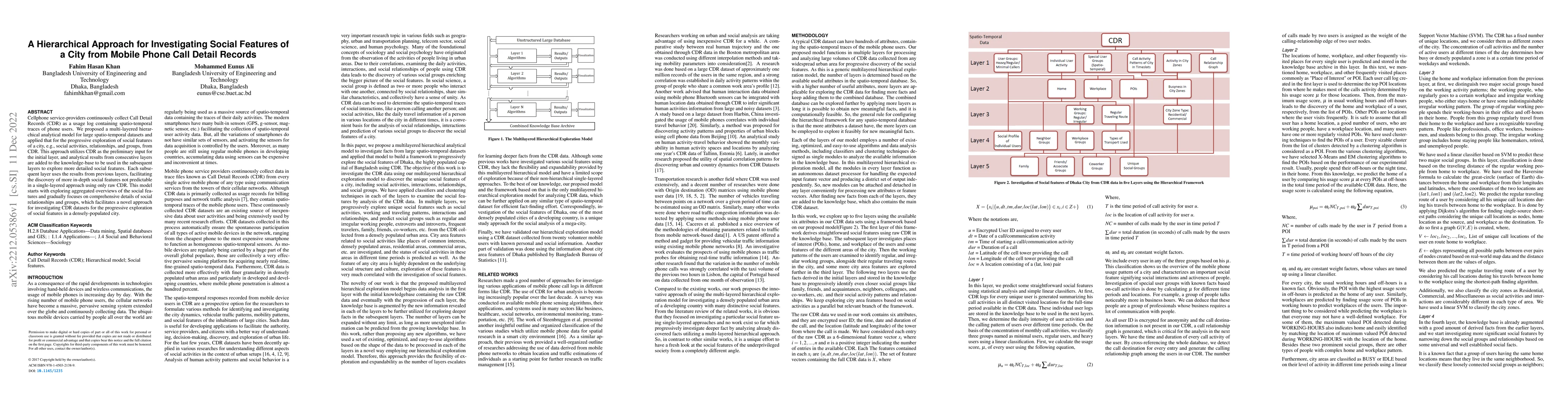 Thumbnail for A Hierarchical Approach for Investigating Social Features of a City from
  Mobile Phone Call Detail Records