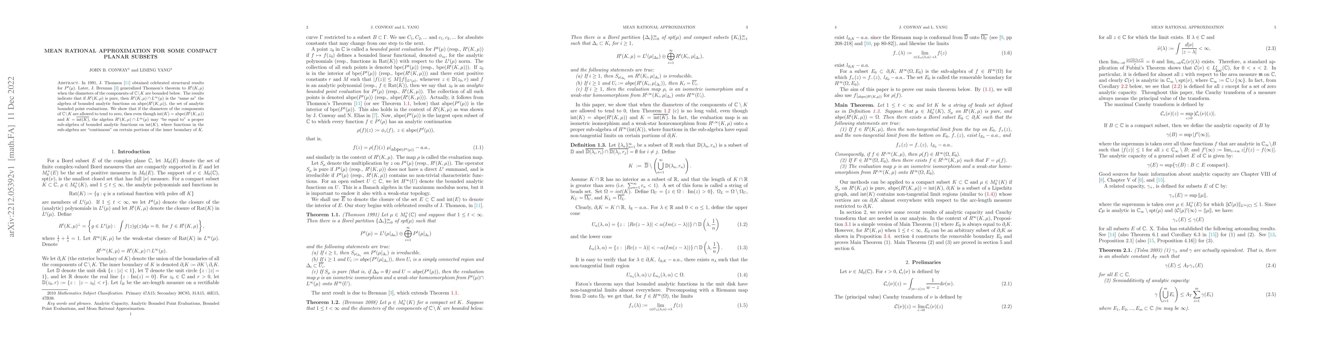 Thumbnail for Mean Rational Approximation for Some Compact Planar Subsets
