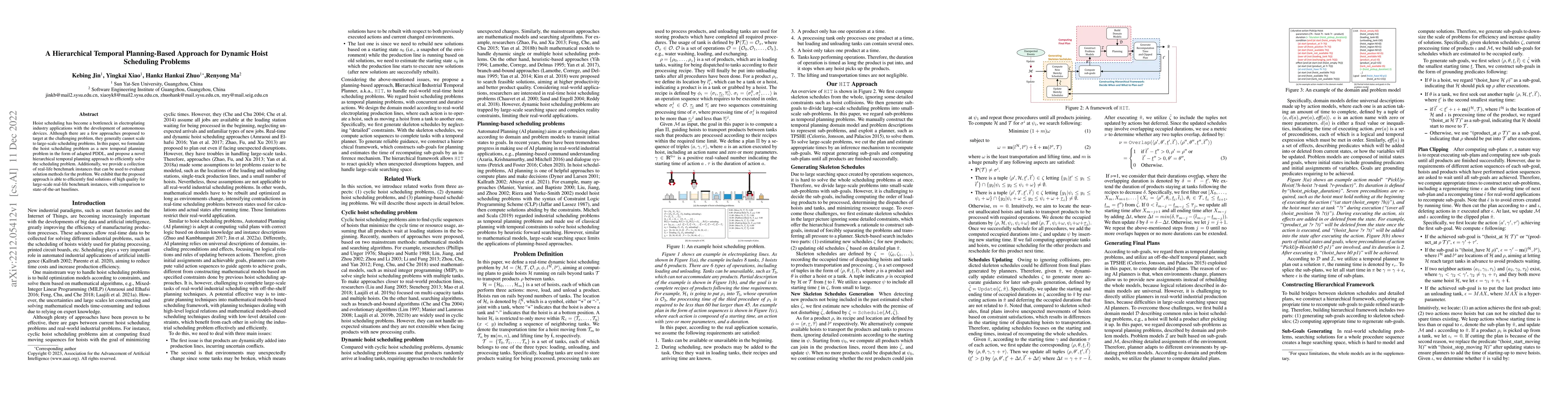 Thumbnail for A Hierarchical Temporal Planning-Based Approach for Dynamic Hoist
  Scheduling Problems