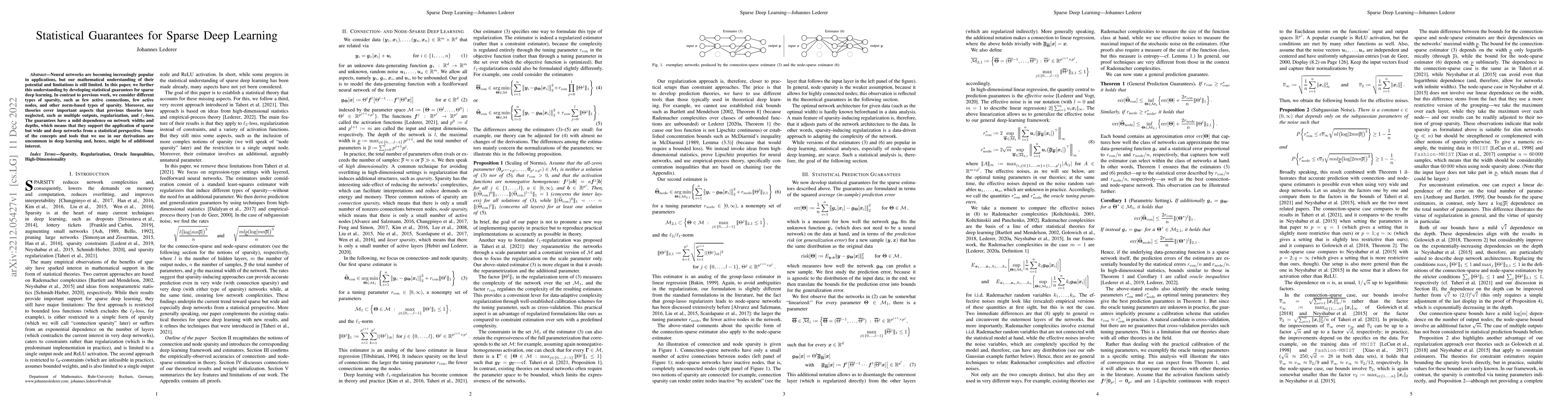 Thumbnail for Statistical guarantees for sparse deep learning