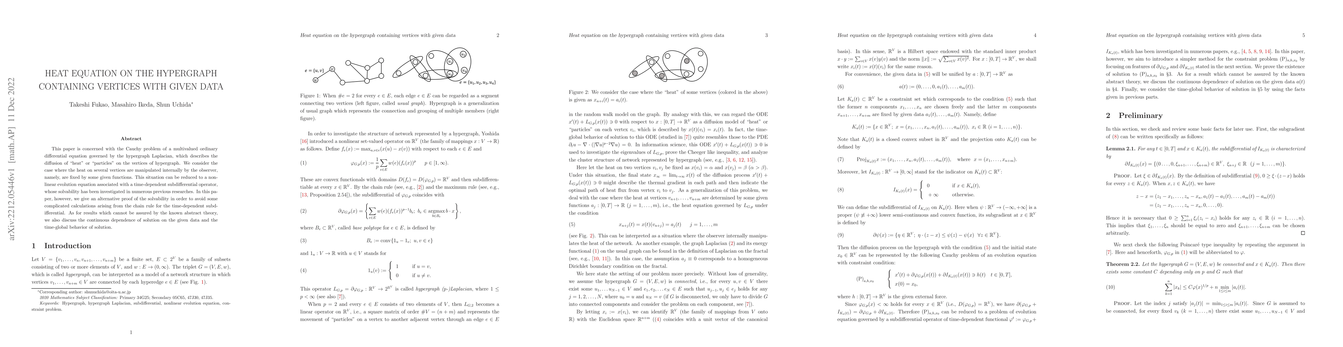 Thumbnail for Heat equation on the hypergraph containing vertices with given data