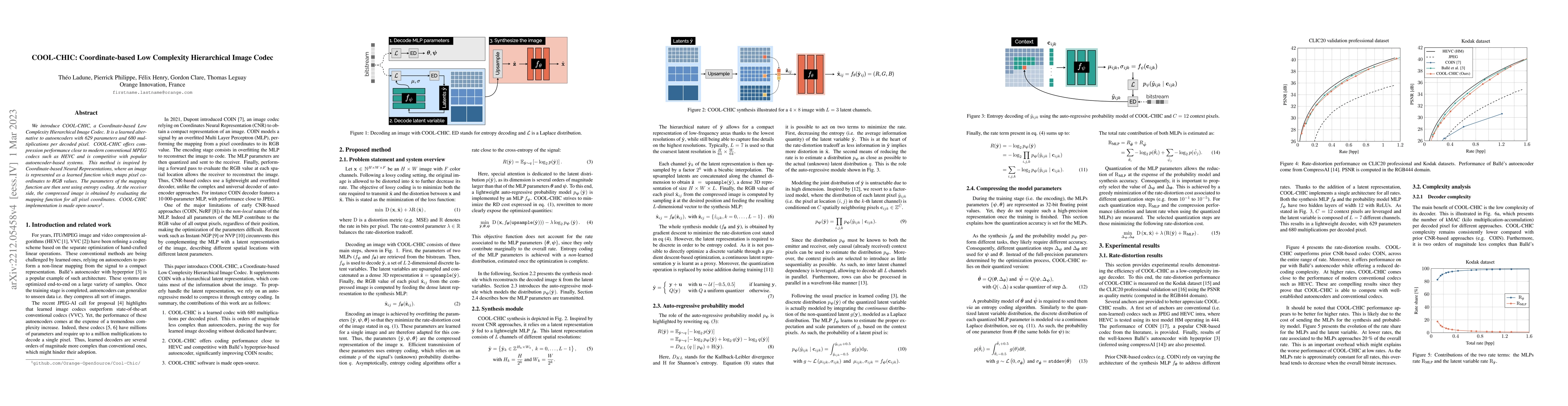 Thumbnail for COOL-CHIC: Coordinate-based Low Complexity Hierarchical Image Codec