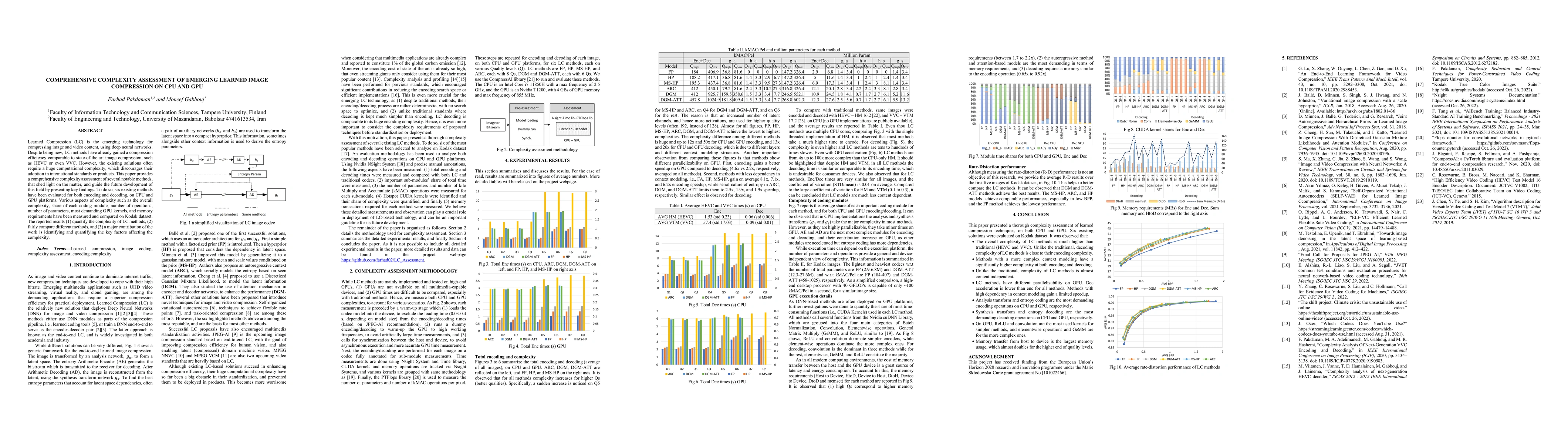 Thumbnail for Comprehensive Complexity Assessment of Emerging Learned Image
  Compression on CPU and GPU