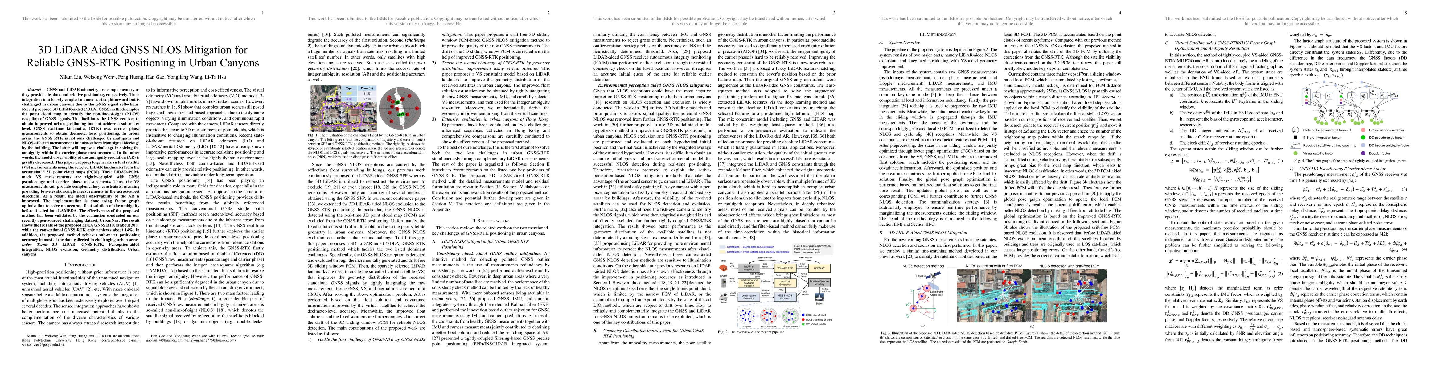 Thumbnail for 3D LiDAR Aided GNSS NLOS Mitigation for Reliable GNSS-RTK Positioning in
  Urban Canyons