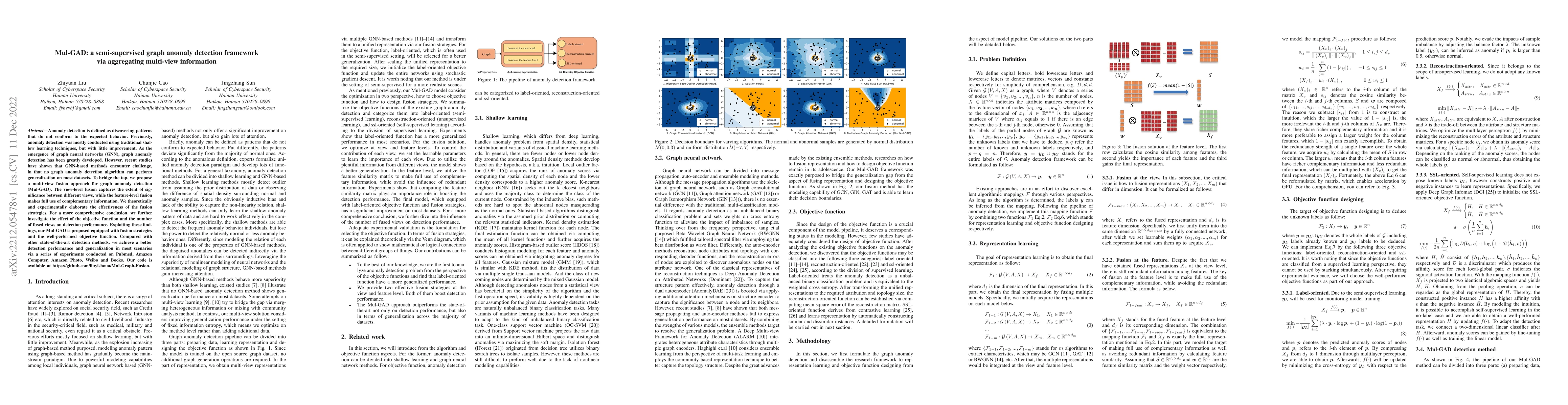 Thumbnail for Mul-GAD: a semi-supervised graph anomaly detection framework via
  aggregating multi-view information