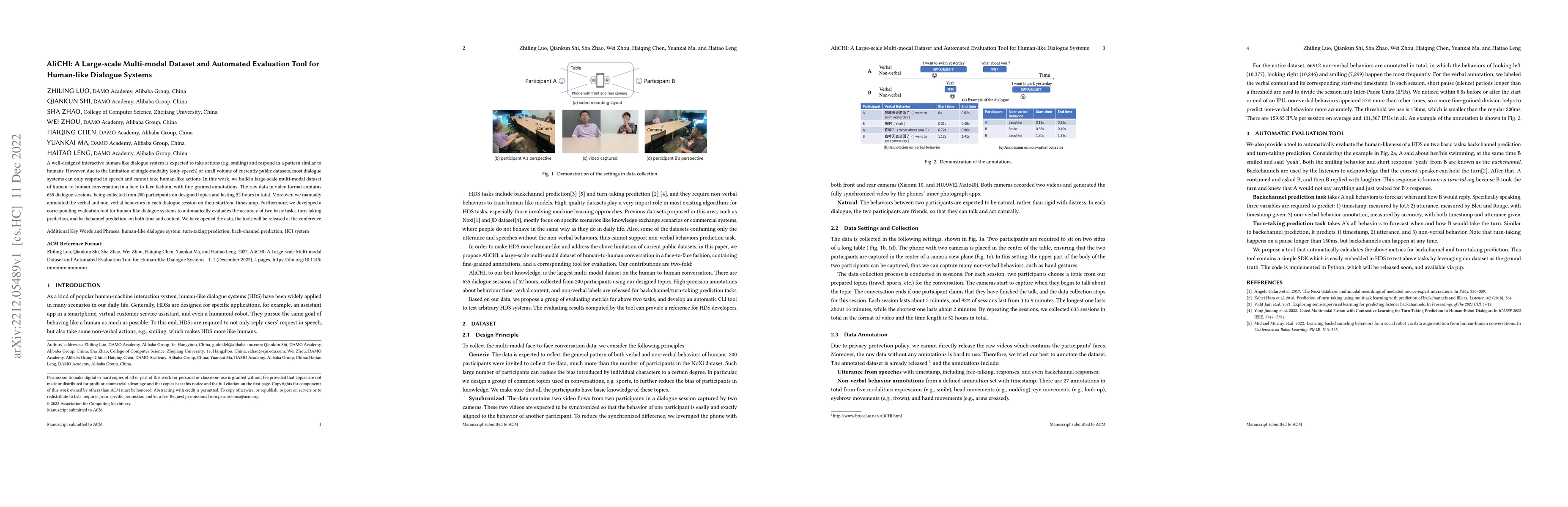 Thumbnail for AliCHI: A Large-scale Multi-modal Dataset and Automated Evaluation Tool
  for Human-like Dialogue Systems