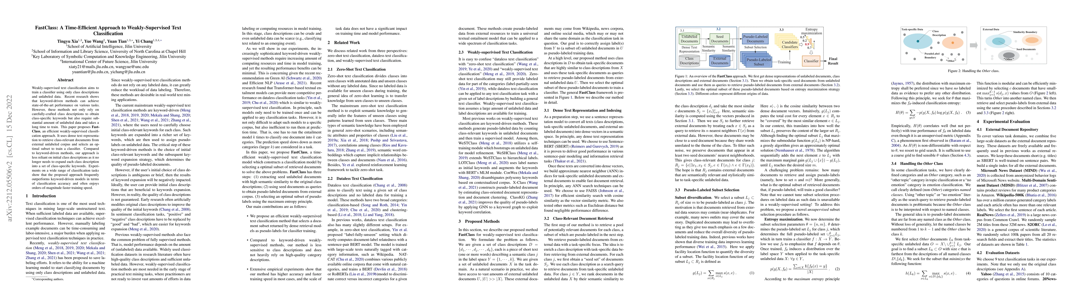 Thumbnail for FastClass: A Time-Efficient Approach to Weakly-Supervised Text
  Classification