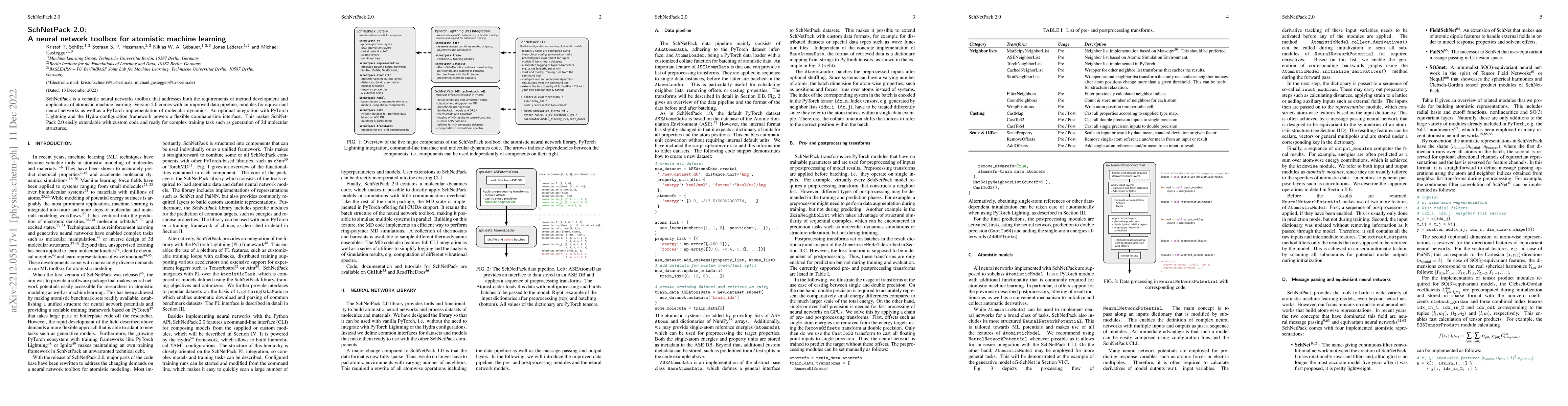 Thumbnail for SchNetPack 2.0: A neural network toolbox for atomistic machine learning
