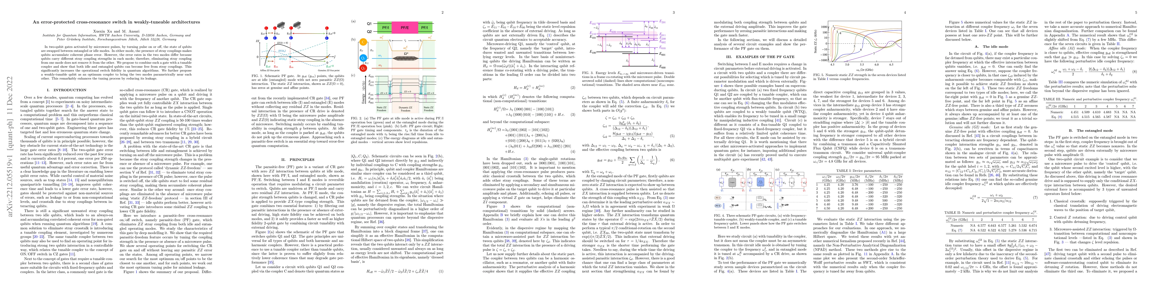 Thumbnail for An error-protected cross-resonance switch in weakly-tuneable
  architectures