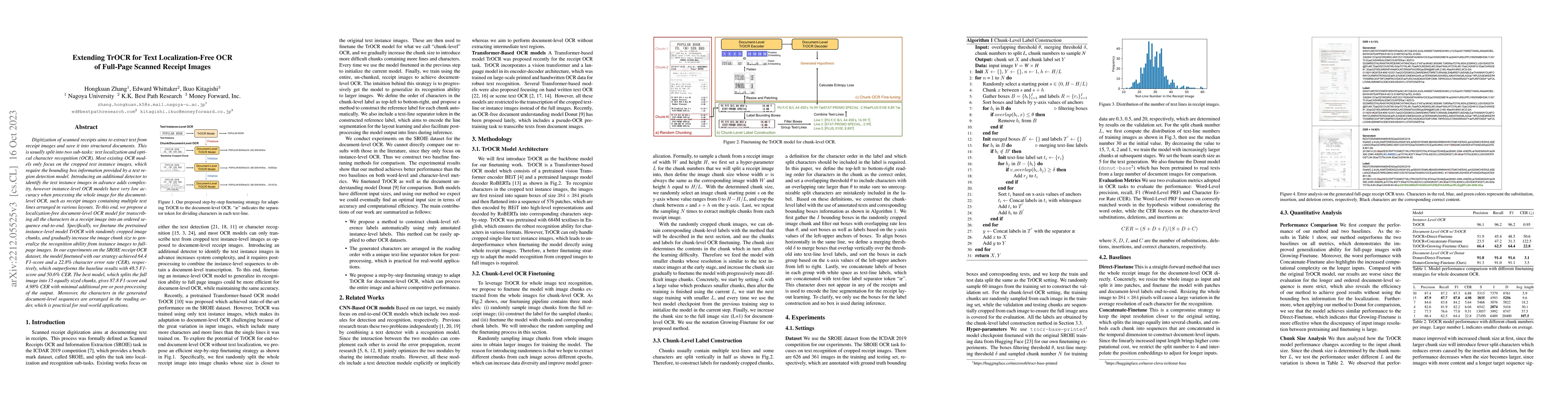 Thumbnail for Extending TrOCR for Text Localization-Free OCR of Full-Page Scanned
  Receipt Images