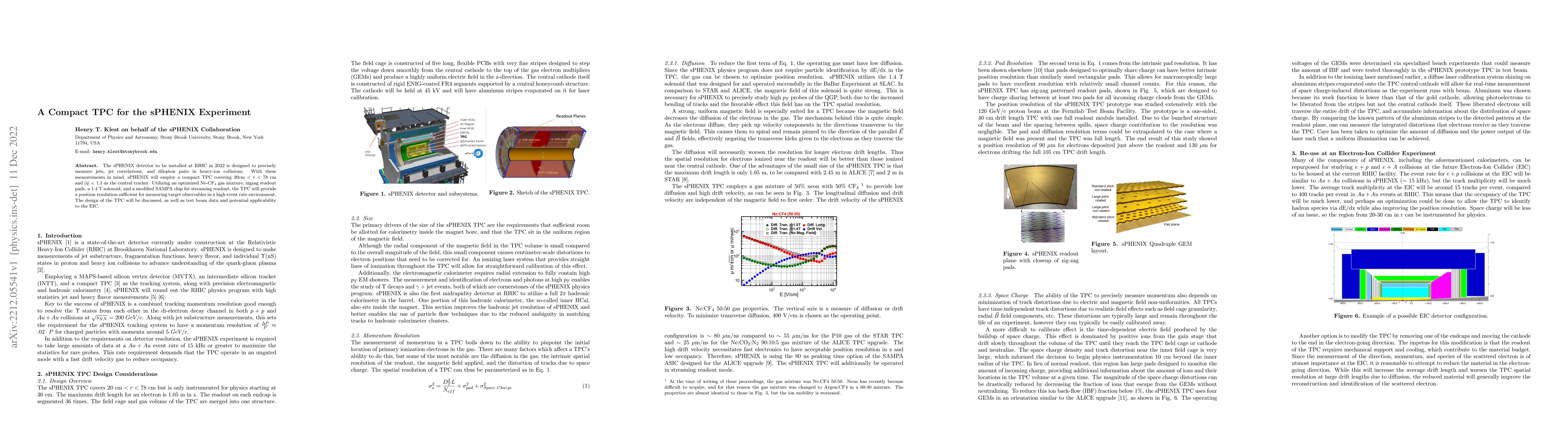 Thumbnail for A Compact TPC for the sPHENIX Experiment