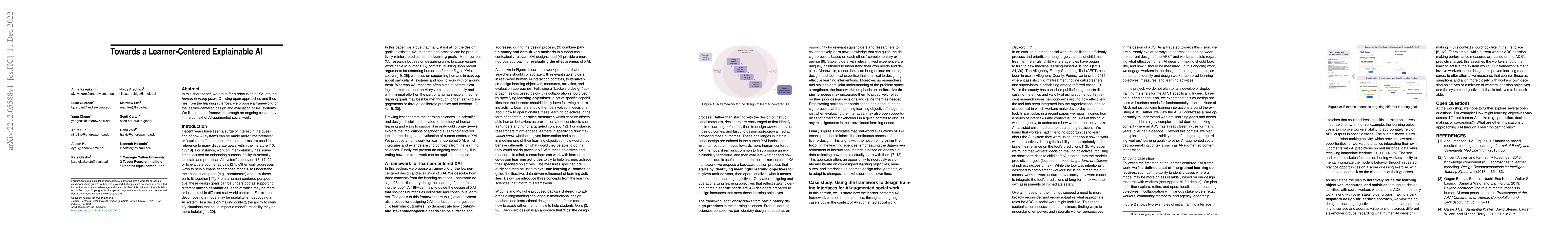 Thumbnail for Towards a Learner-Centered Explainable AI: Lessons from the learning
  sciences