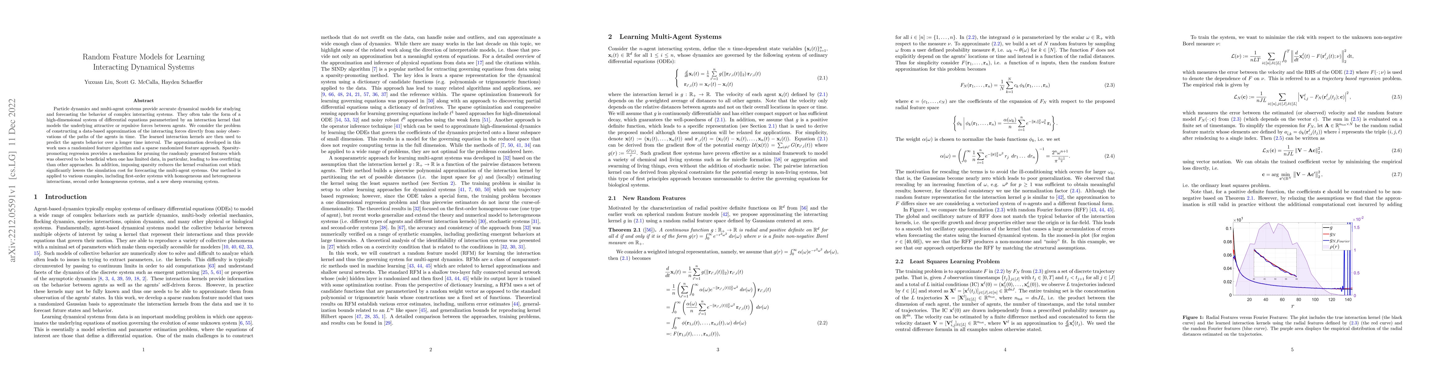 Thumbnail for Random Feature Models for Learning Interacting Dynamical Systems