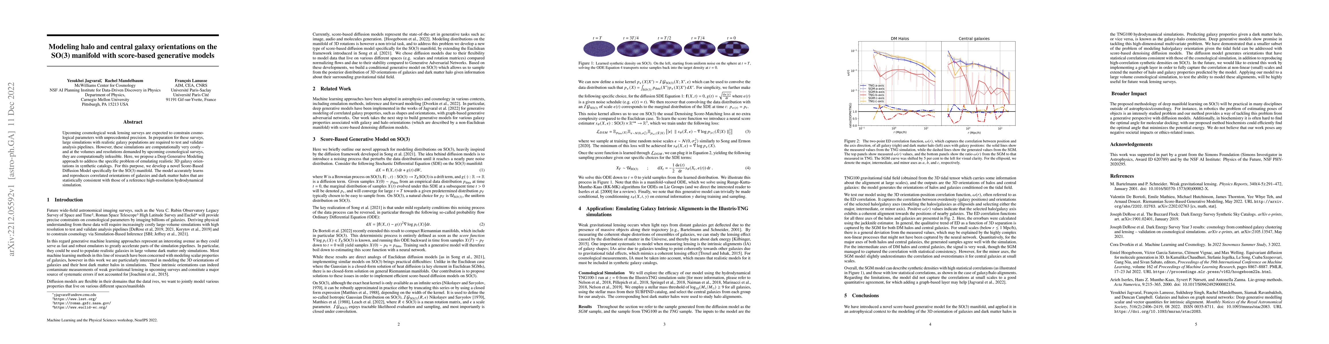Thumbnail for Modeling halo and central galaxy orientations on the SO(3) manifold with
  score-based generative models