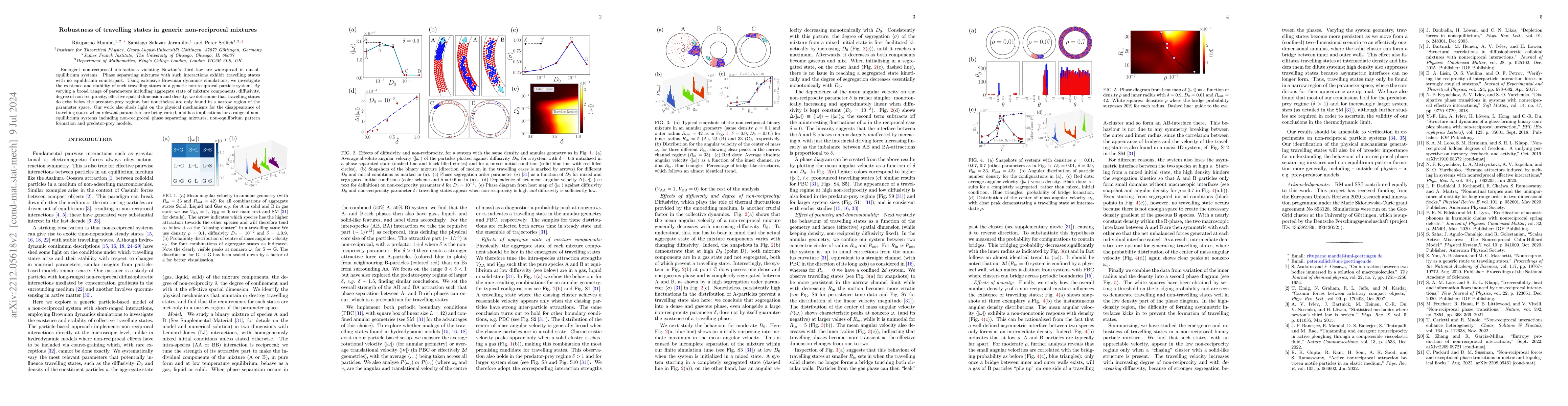 Thumbnail for Robustness of travelling states in generic non-reciprocal mixtures