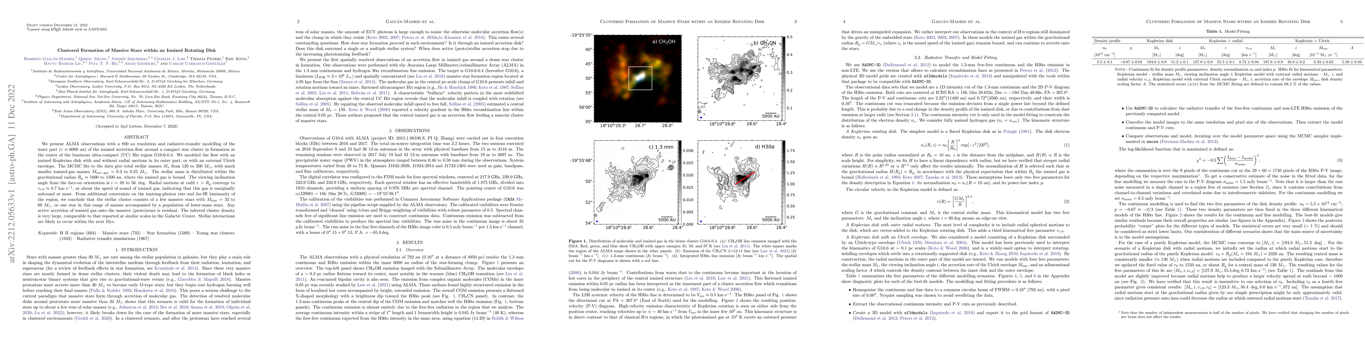 Thumbnail for Clustered Formation of Massive Stars within an Ionized Rotating Disk