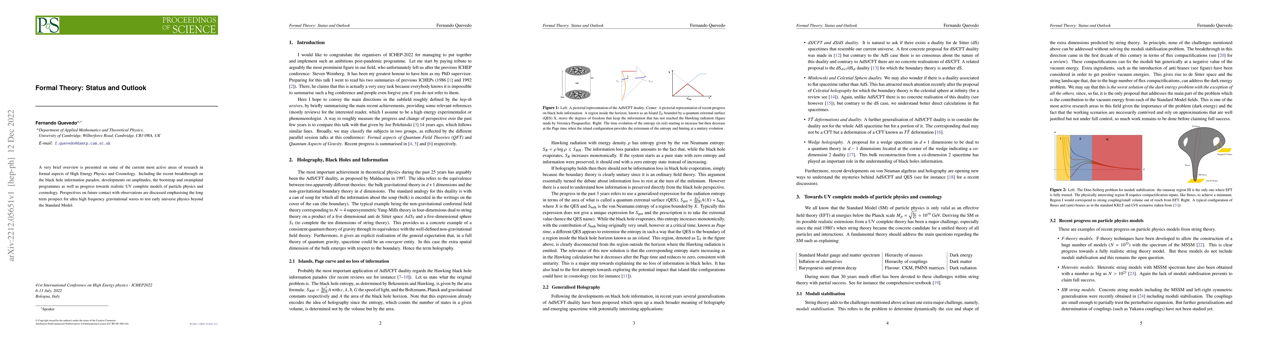 Thumbnail for Formal Theory: Status and Outlook