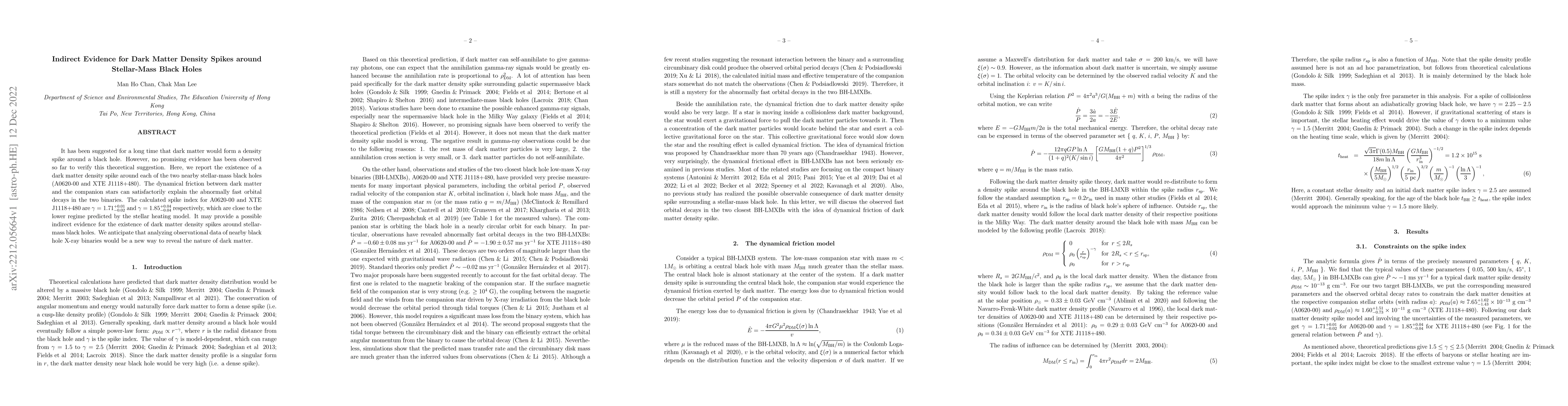 Thumbnail for Indirect Evidence for Dark Matter Density Spikes around Stellar-Mass
  Black Holes
