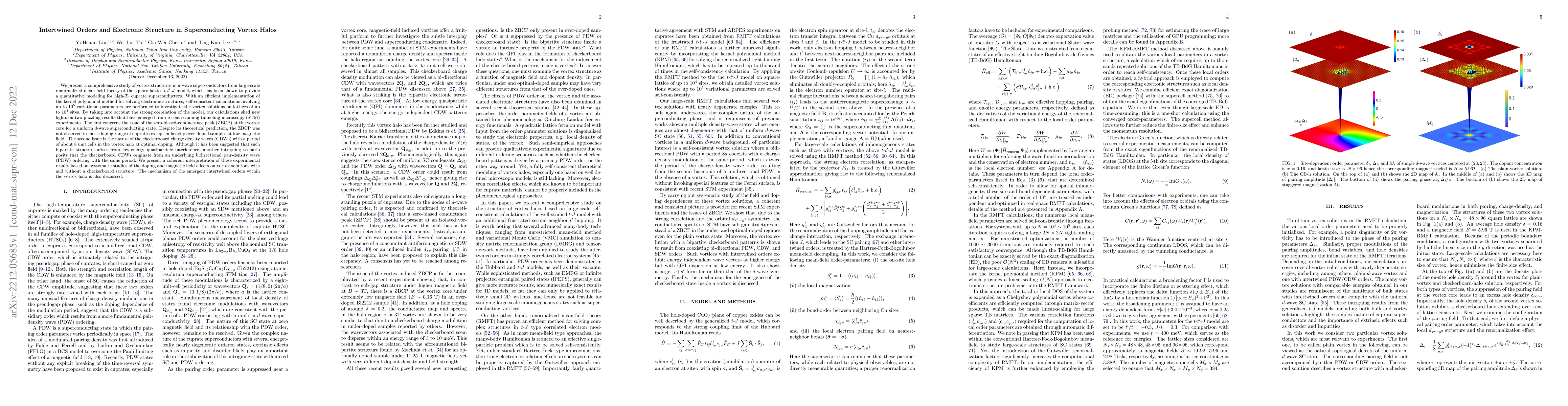 Thumbnail for Intertwined Orders and Electronic Structure in Superconducting Vortex
  Halos