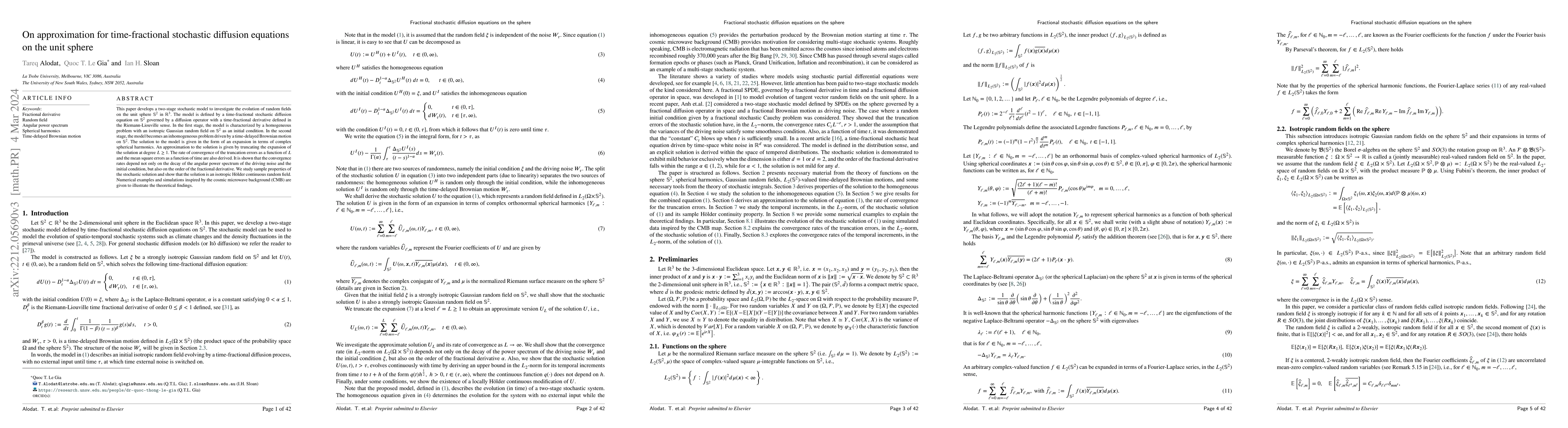 Thumbnail for On approximation for time-fractional stochastic diffusion equations on
  the unit sphere
