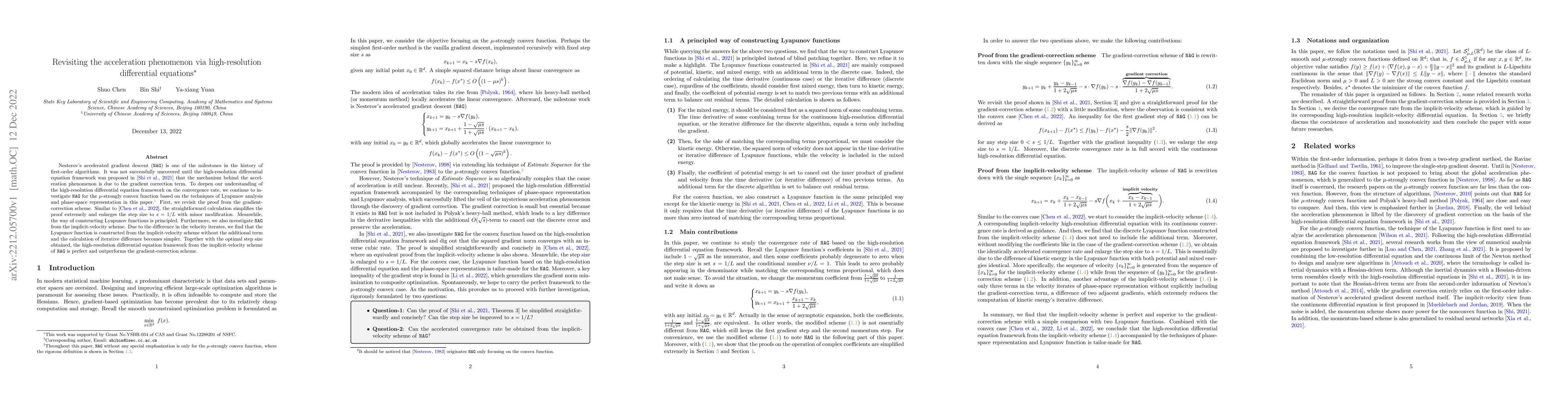 Thumbnail for Revisiting the acceleration phenomenon via high-resolution differential
  equations