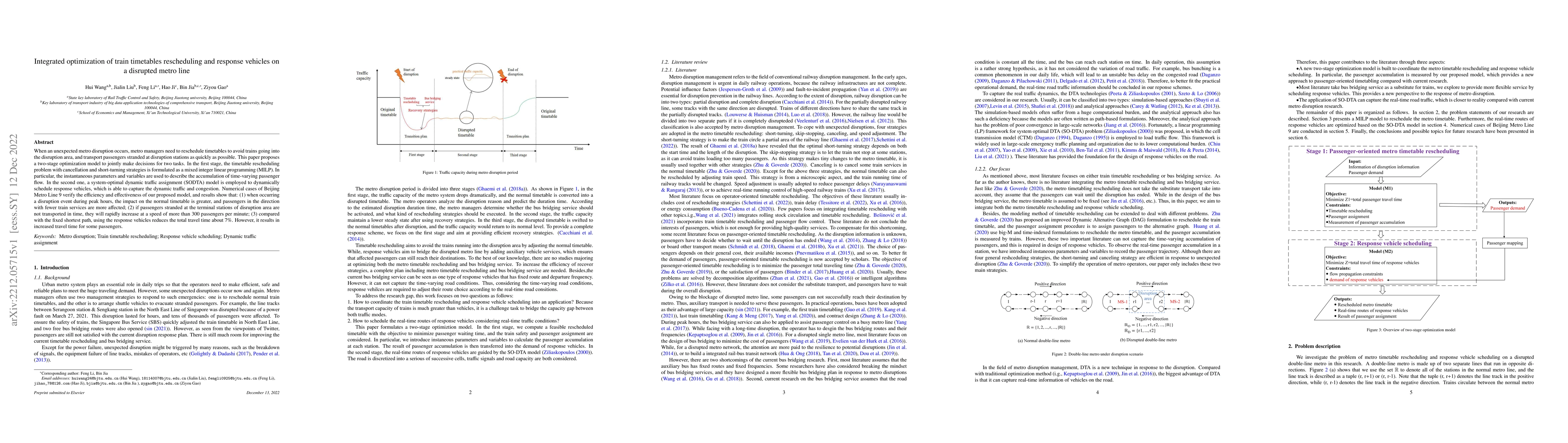 Thumbnail for Integrated optimization of train timetables rescheduling and response
  vehicles on a disrupted metro line