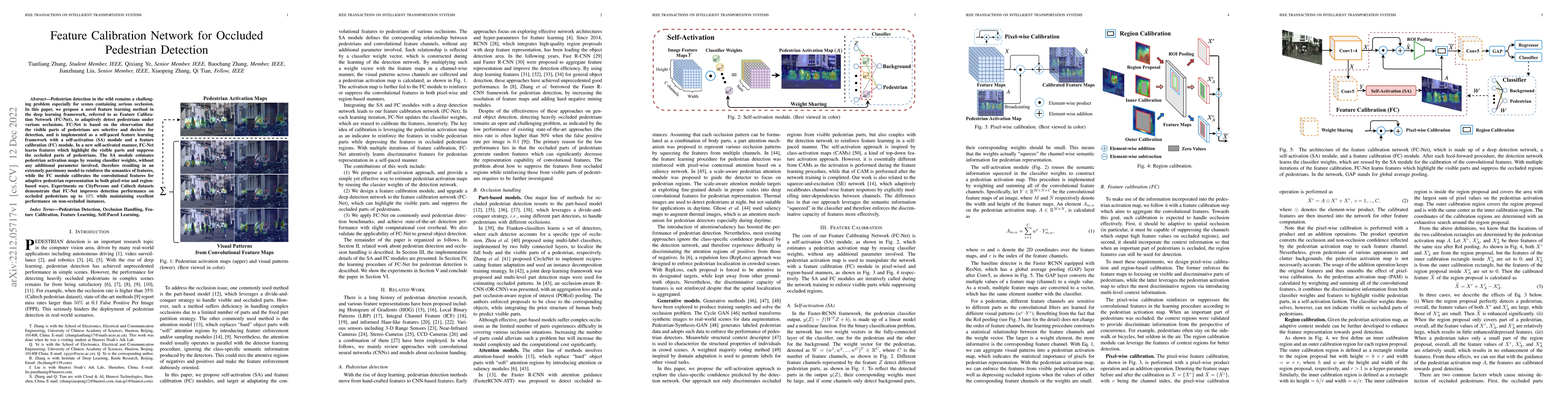 Thumbnail for Feature Calibration Network for Occluded Pedestrian Detection