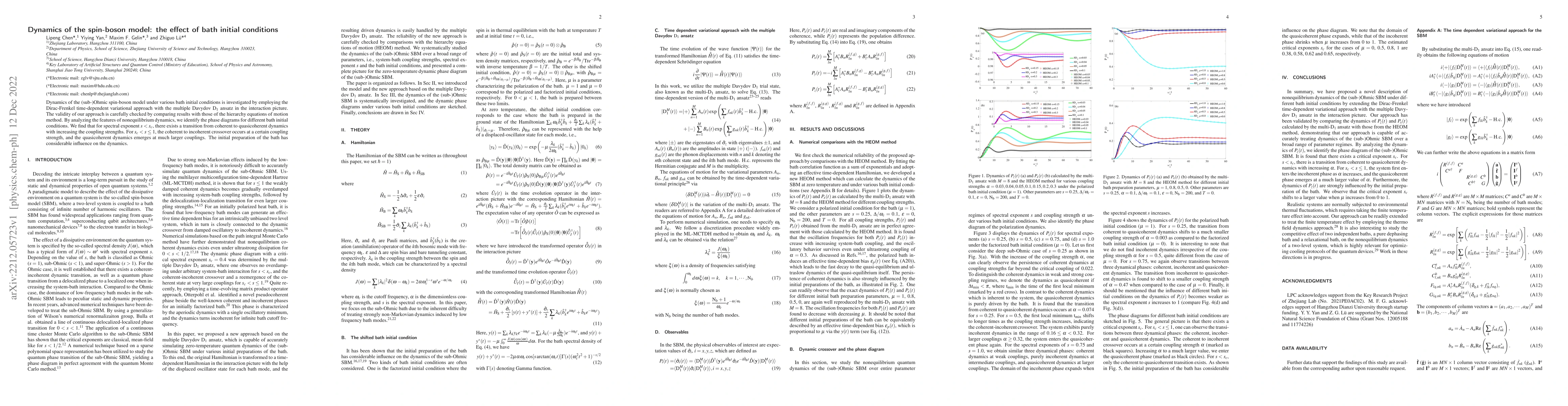 Thumbnail for Dynamics of the spin-boson model: the effect of bath initial conditions