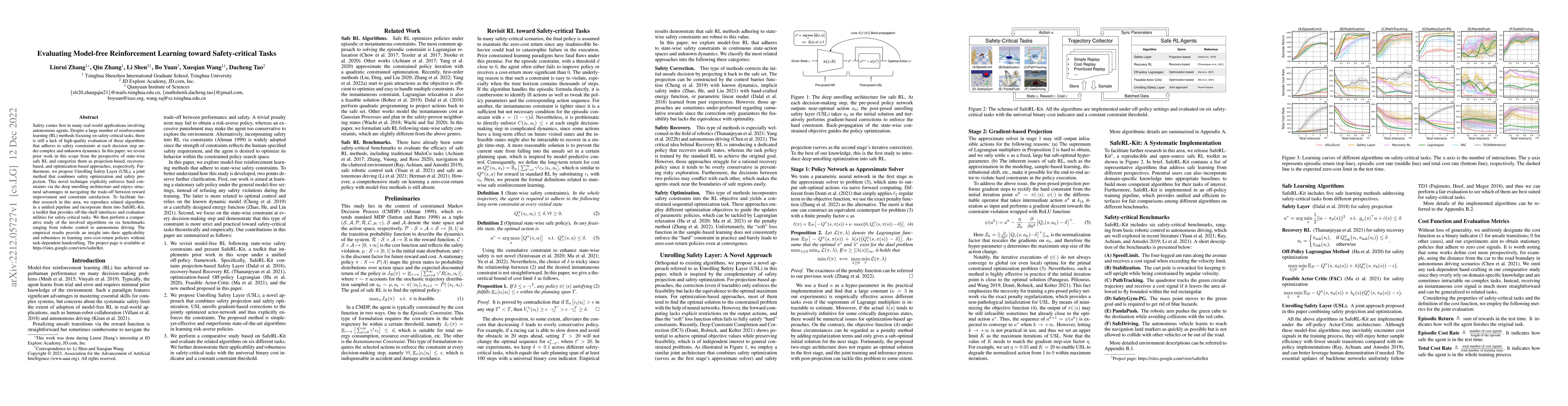 Thumbnail for Evaluating Model-free Reinforcement Learning toward Safety-critical
  Tasks