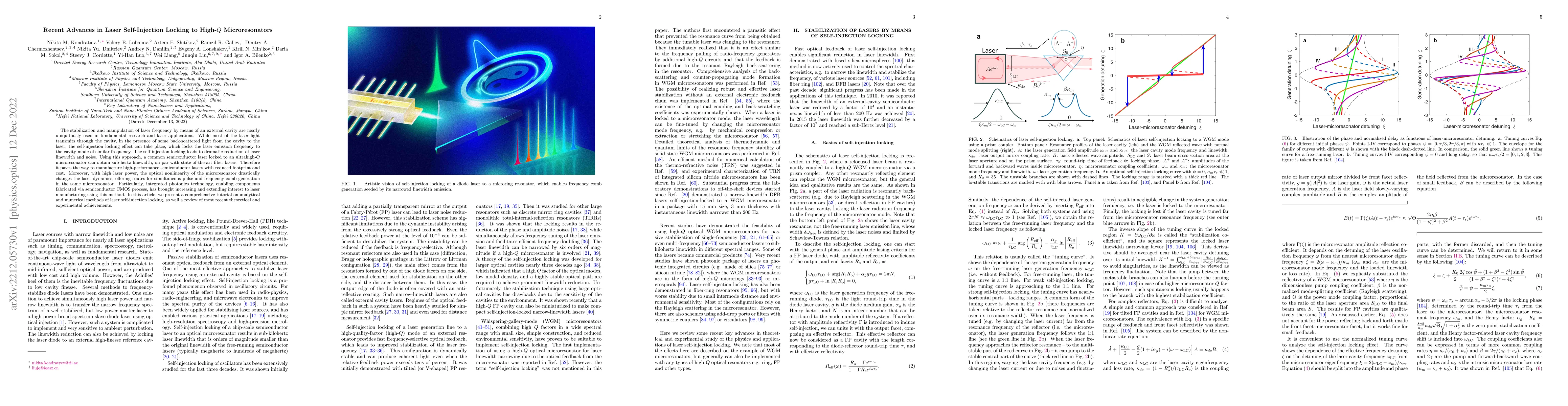 Thumbnail for Recent Advances in Laser Self-Injection Locking to High-$Q$
  Microresonators