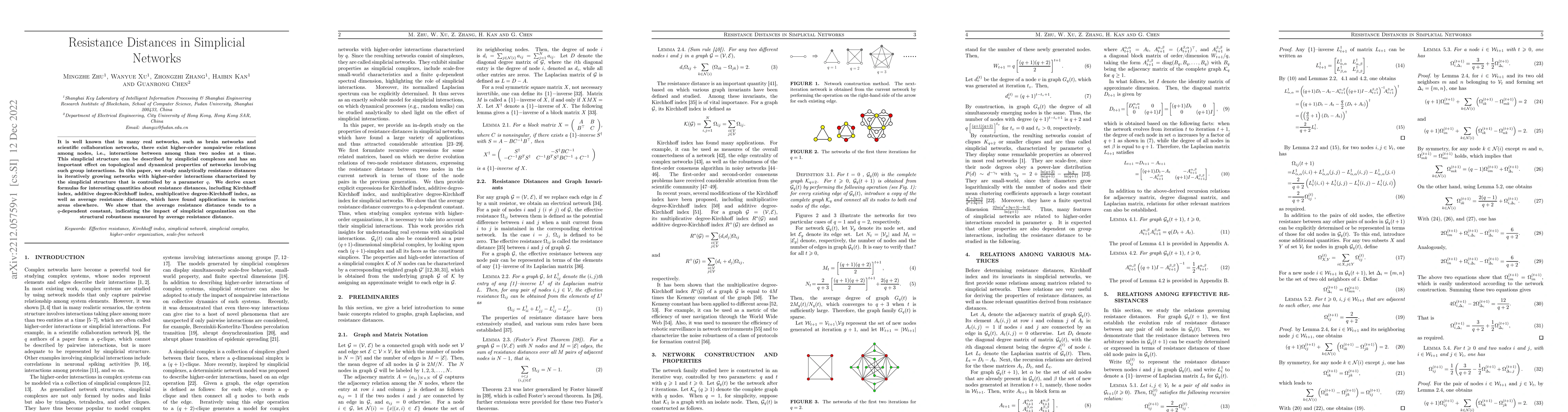 Thumbnail for Resistance Distances in Simplicial Networks