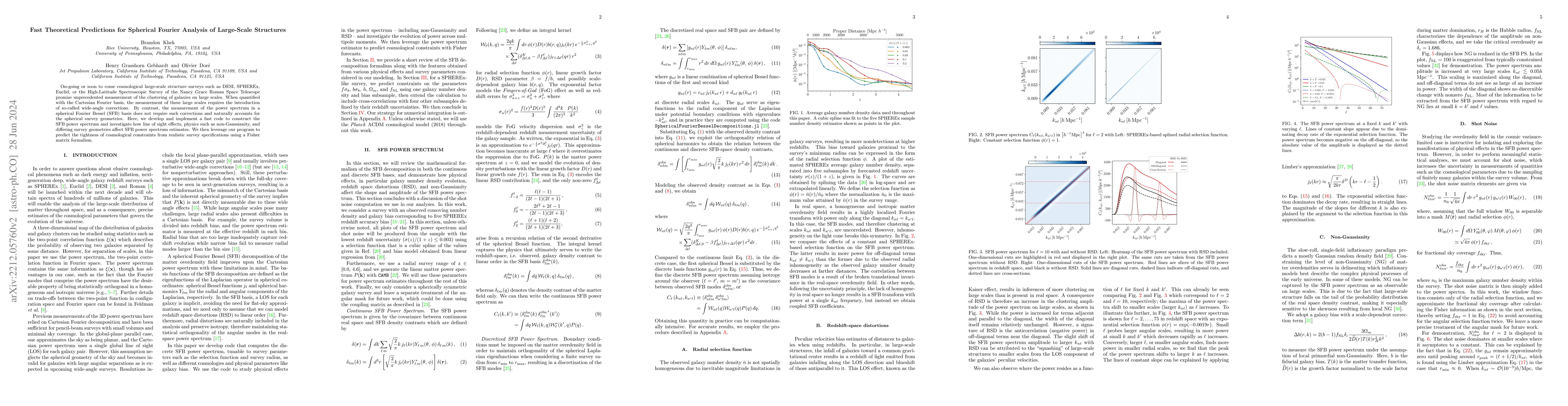 Thumbnail for Fast Theoretical Predictions for Spherical Fourier Analysis of
  Large-Scale Structures
