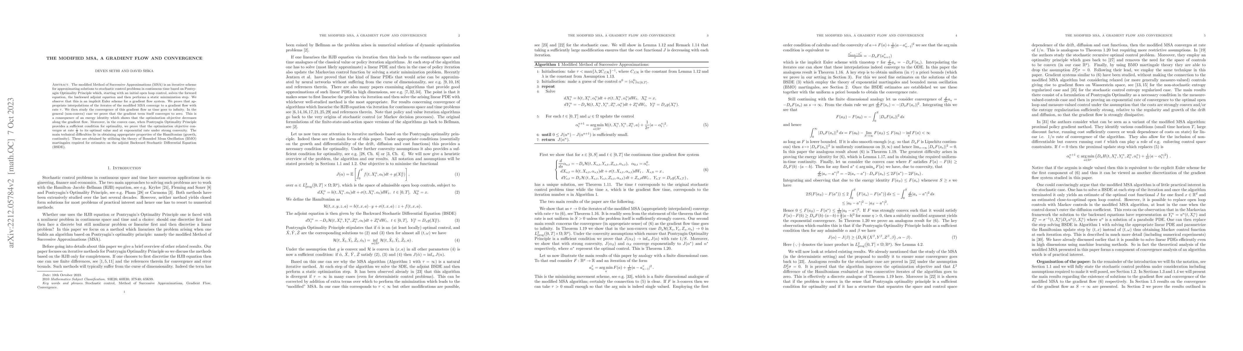 Thumbnail for The Modified MSA, a Gradient Flow and Convergence