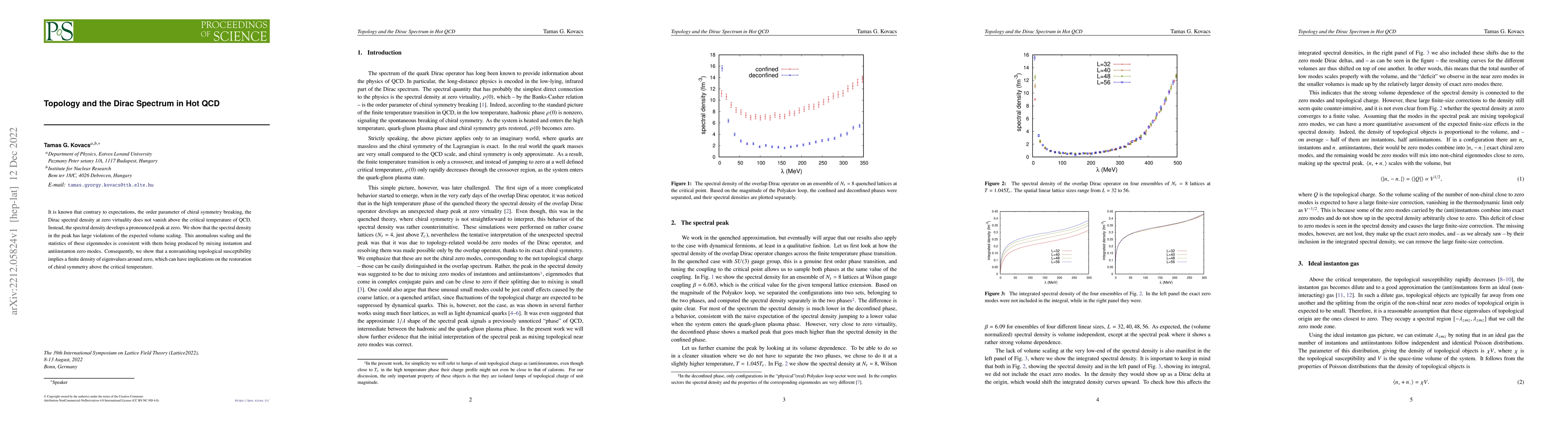 Thumbnail for Topology and the Dirac Spectrum in Hot QCD