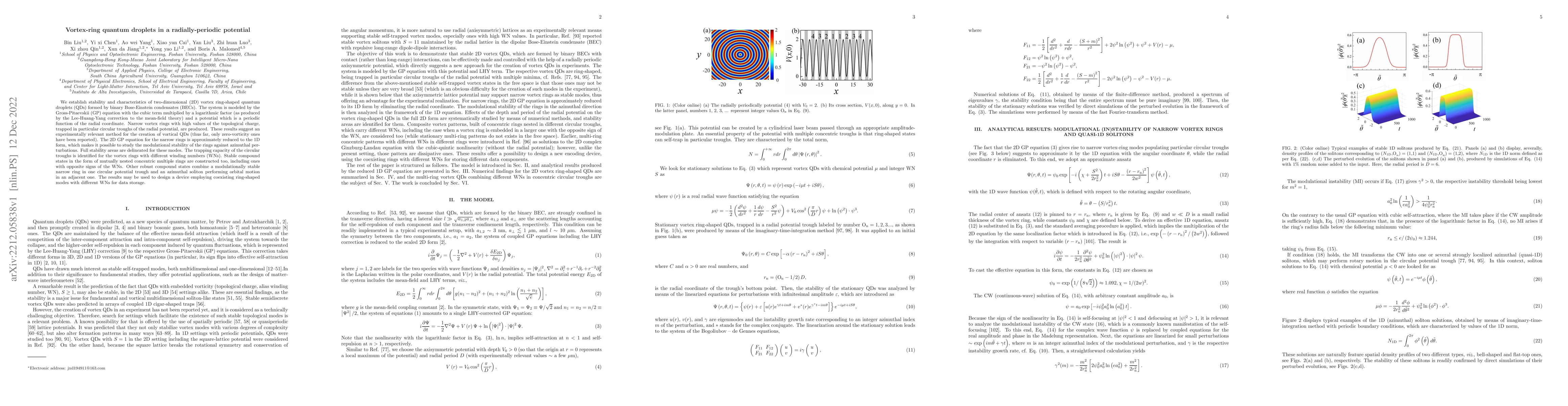 Thumbnail for Vortex-ring quantum droplets in a radially-periodic potential
