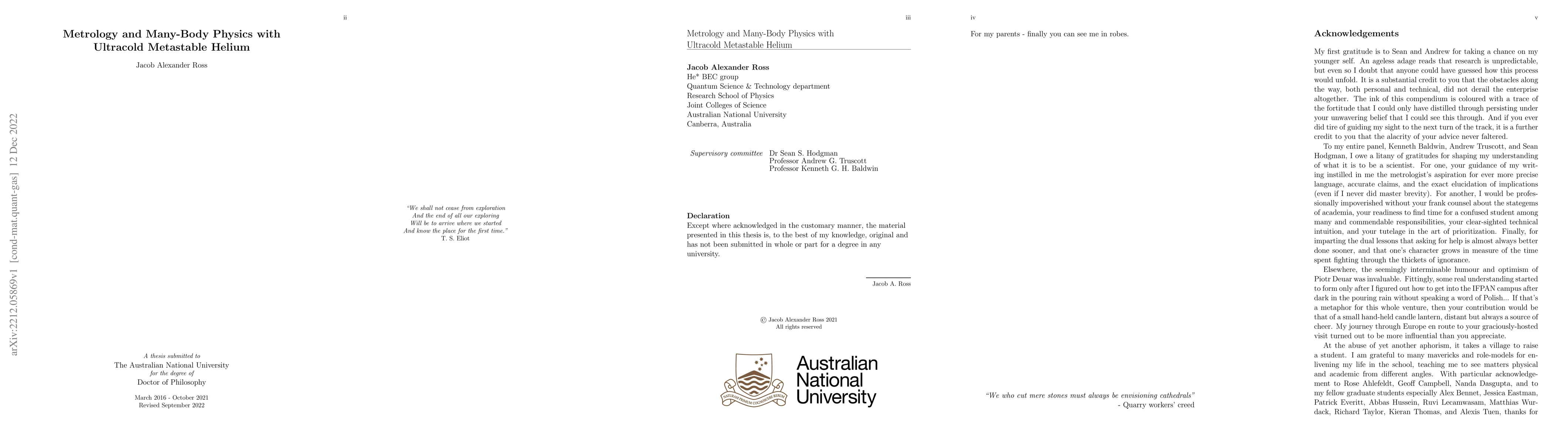 Thumbnail for Metrology and Many-Body Physics with Ultracold Metastable Helium