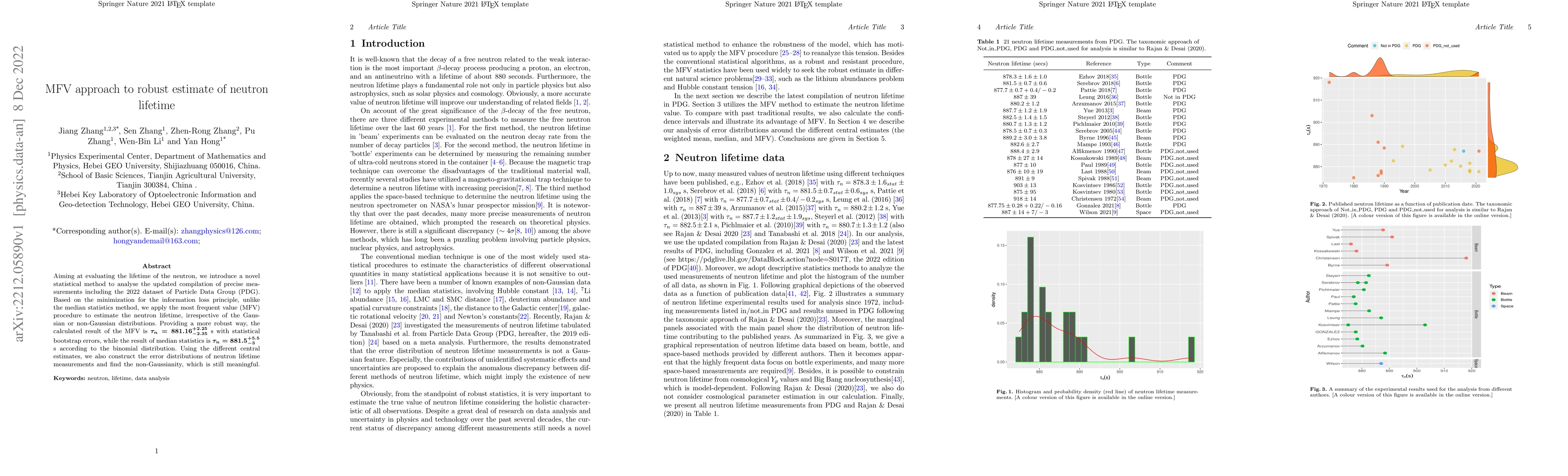 Thumbnail for MFV approach to robust estimate of neutron lifetime