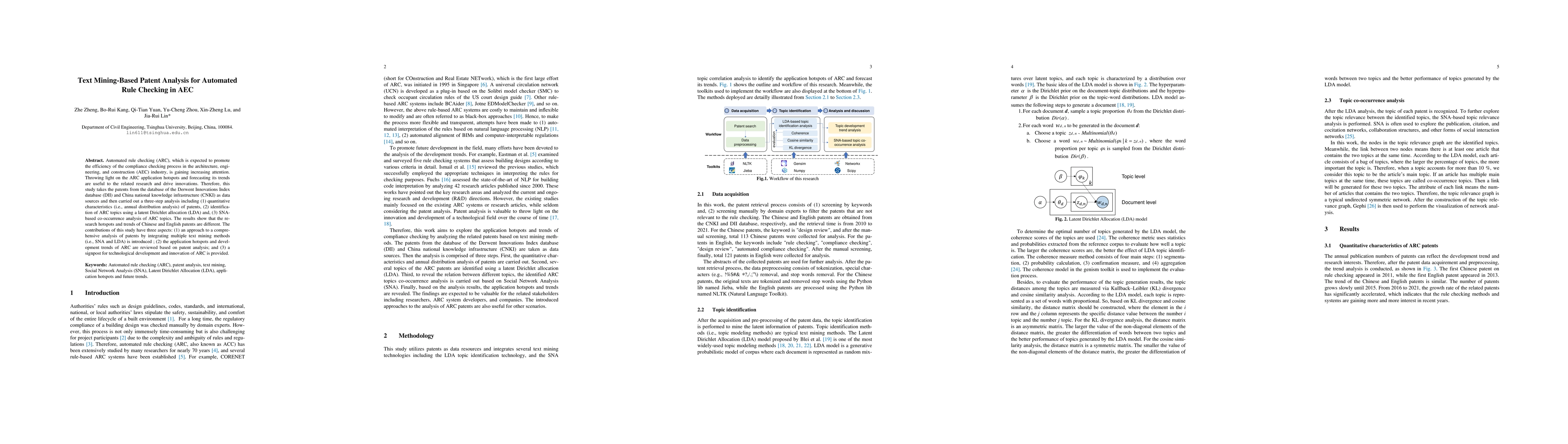 Thumbnail for Text Mining-Based Patent Analysis for Automated Rule Checking in AEC