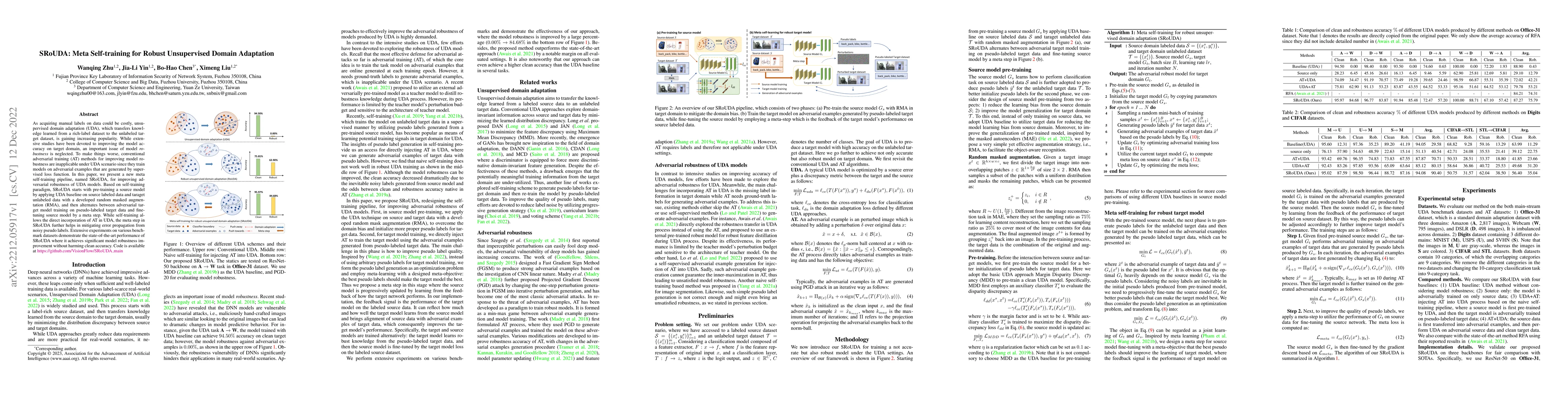 Thumbnail for SRoUDA: Meta Self-training for Robust Unsupervised Domain Adaptation