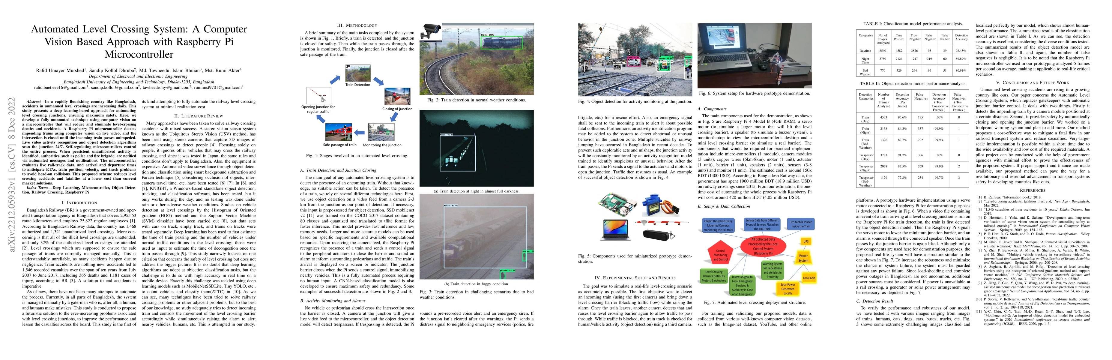 Thumbnail for Automated Level Crossing System: A Computer Vision Based Approach with
  Raspberry Pi Microcontroller