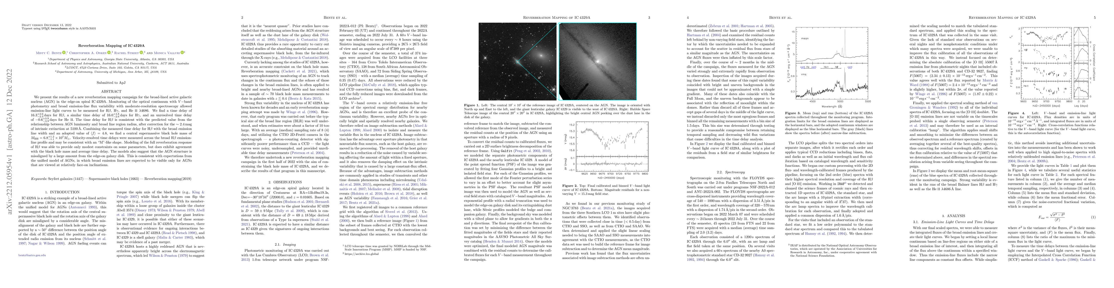Thumbnail for Reverberation Mapping of IC4329A