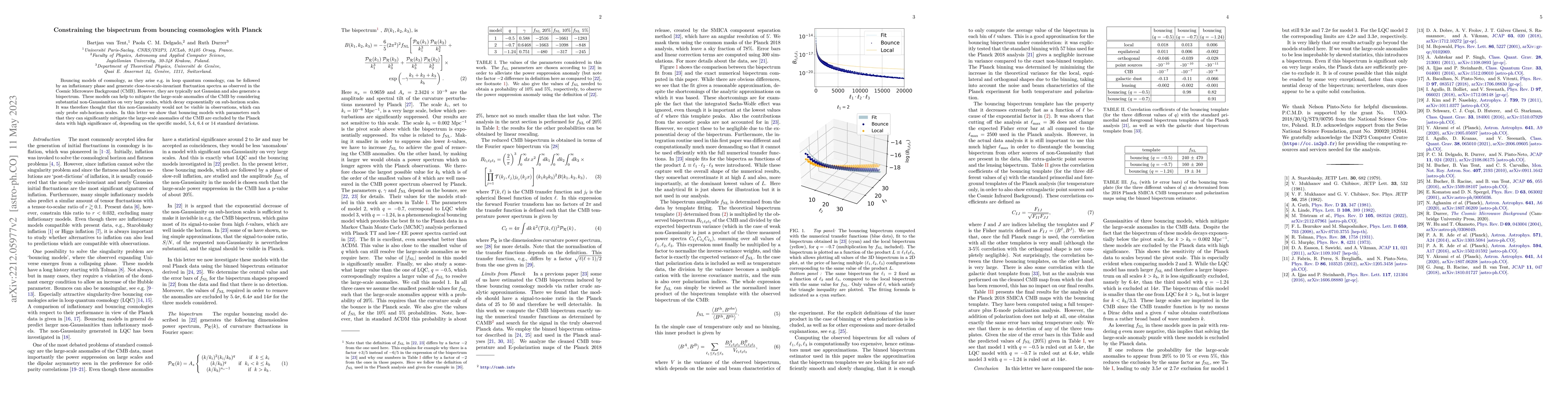 Thumbnail for Constraining the bispectrum from bouncing cosmologies with Planck